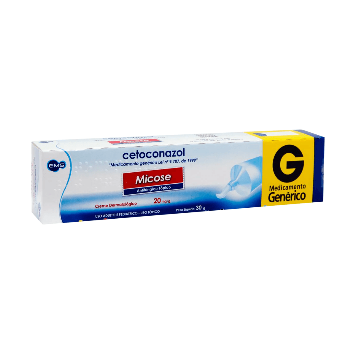 Cetoconazol Creme para Micoses EMS 20mg/g (30g)